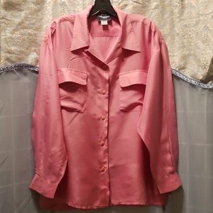 SILK BEST AMERICAN CLOTHING CO.  PINK BL. SZ L